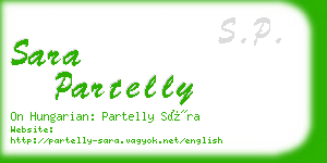 sara partelly business card